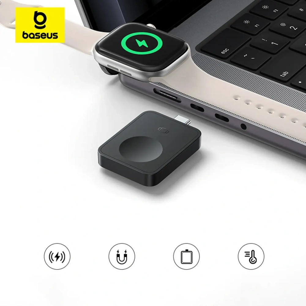 Ładowarka indukcyjna Baseus MagPro 2.5W magnetyczna do Apple Watch czarna