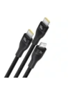 Kabel 3w1 Baseus Flash Series 3 USB-C / 2xUSB-C, Lightning 1.5m 100W czarny