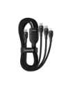 Kabel 3w1 Baseus Flash Series 3 USB-C / 2xUSB-C, Lightning 1.5m 100W czarny