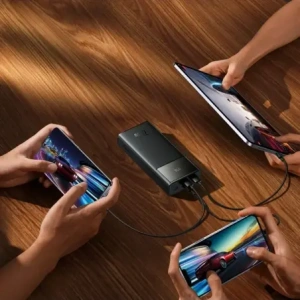 Powerbank Baseus EnerFill FP41 30000mAh 22.5W z kablem Baseus Simple USB-A / USB-C 3A 30cm czarny
