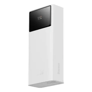 Powerbank Baseus EnerFill FP41 30000mAh 22.5W z kablem Baseus Simple USB-A / USB-C 3A 30cm biały