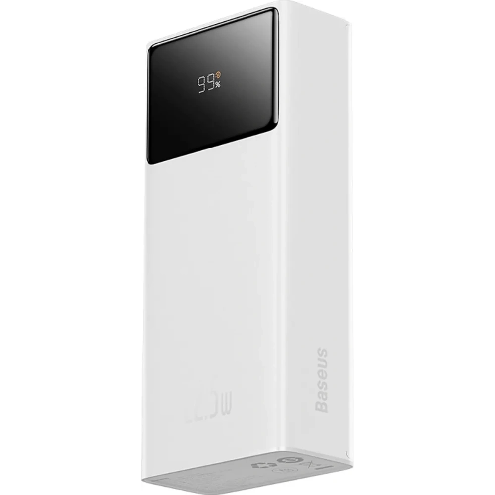 Powerbank Baseus EnerFill FP41 30000mAh 22.5W z kablem Baseus Simple USB-A / USB-C 3A 30cm biały