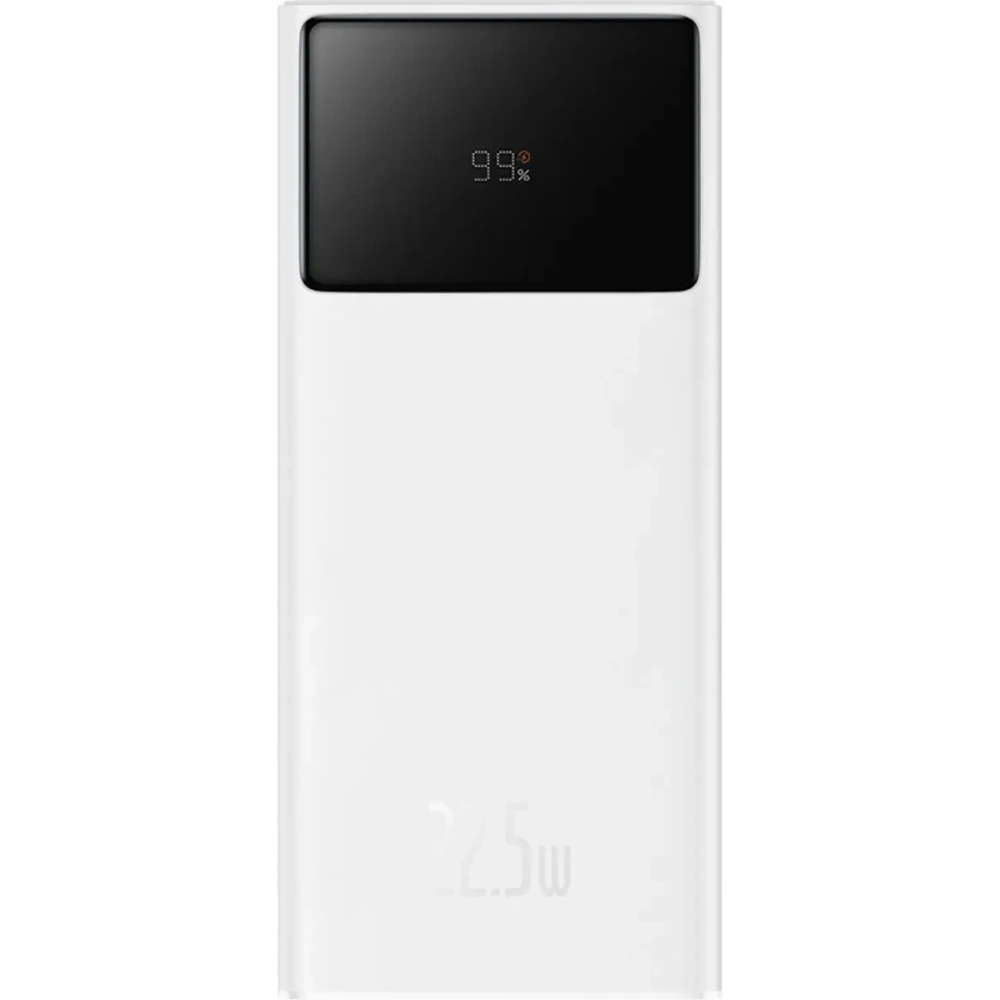 Powerbank Baseus EnerFill FP41 30000mAh 22.5W z kablem Baseus Simple USB-A / USB-C 3A 30cm biały