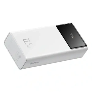 Powerbank Baseus EnerFill FP41 30000mAh 22.5W z kablem Baseus Simple USB-A / USB-C 3A 30cm biały