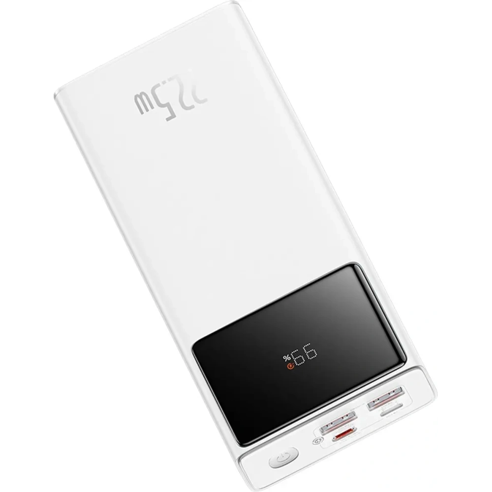 Powerbank Baseus EnerFill FP41 30000mAh 22.5W z kablem Baseus Simple USB-A / USB-C 3A 30cm biały