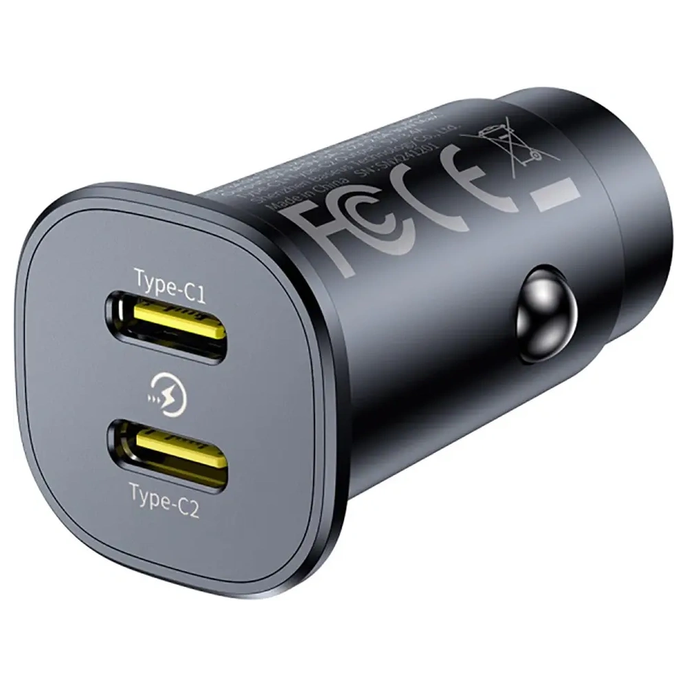 Ładowarka samochodowa Baseus GoTrip 2xUSB-C 30W czarna