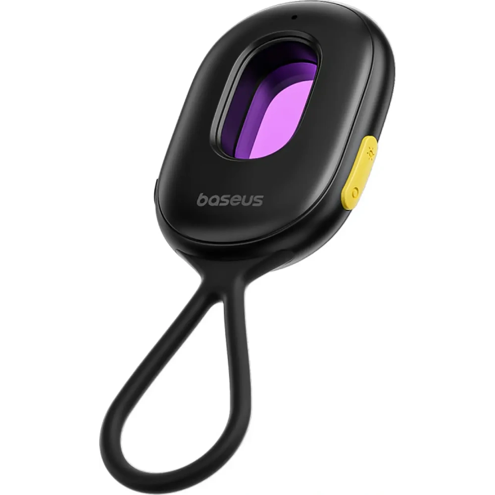 Wykrywacz ukrytych kamer Baseus Heyo Series II z alarmem i mini latarką + kabel Baseus Simple USB-A / USB-C czarny