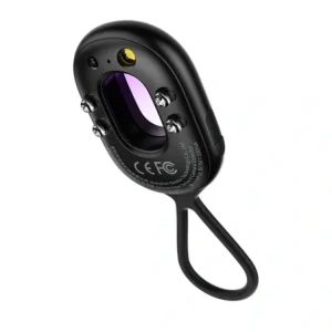 Wykrywacz ukrytych kamer Baseus Heyo Series II z alarmem i mini latarką + kabel Baseus Simple USB-A / USB-C czarny