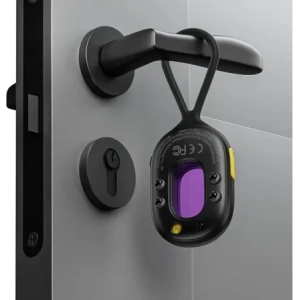 Wykrywacz ukrytych kamer Baseus Heyo Series II z alarmem i mini latarką + kabel Baseus Simple USB-A / USB-C czarny