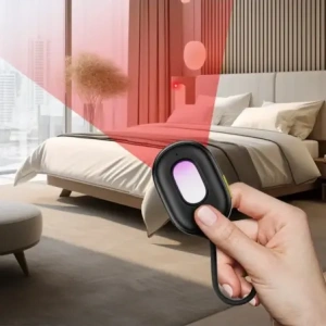 Wykrywacz ukrytych kamer Baseus Heyo Series II z alarmem i mini latarką + kabel Baseus Simple USB-A / USB-C czarny