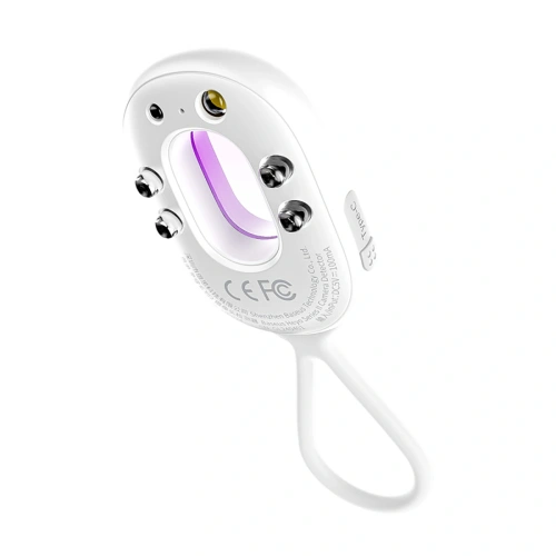 Wykrywacz ukrytych kamer Baseus Heyo Series II z alarmem i mini latarką + kabel Baseus Simple USB-A / USB-C biały