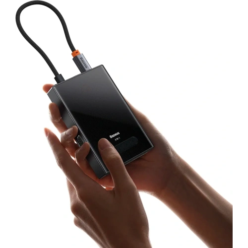 HUB Baseus PioneerJoy USB-C / HDMI 4K@60Hz, HDMI 4K@30Hz, DisplayPort 8K@30Hz, VGA, 2xUSB-A 3.0, 2xUSB-C szary