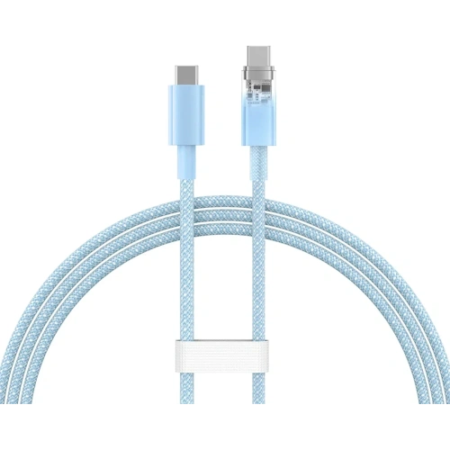 Kabel Baseus Explorer 100W USB-C - USB-C z inteligentnym czujnikiem temperatury 1m niebieski