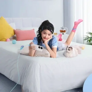 Kabel Baseus Explorer 100W USB-C - USB-C z inteligentnym czujnikiem temperatury 2m niebieski