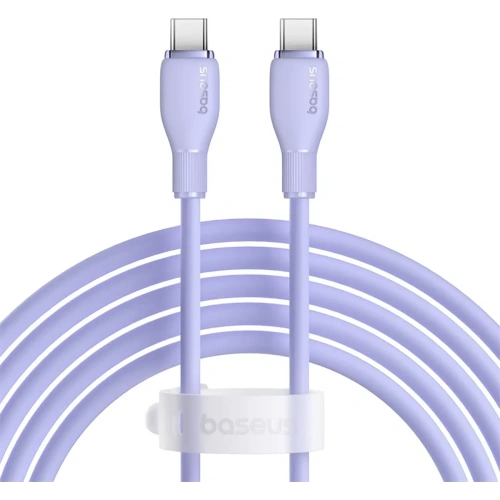 Kabel Baseus Pudding USB-C / USB-C 100W 2m fioletowy