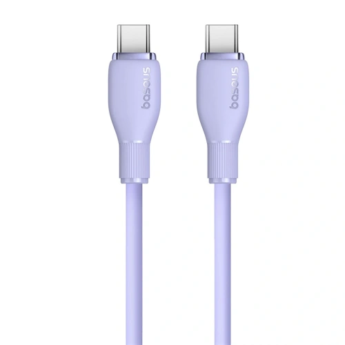Kabel Baseus Pudding USB-C / USB-C 100W 2m fioletowy