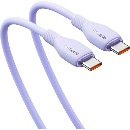 Kabel Baseus Pudding USB-C / USB-C 100W 2m fioletowy