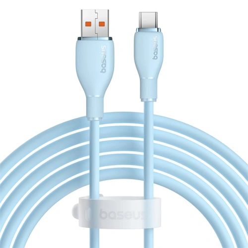 Kabel Baseus Pudding USB-A / USB-C 100W 2m niebieski