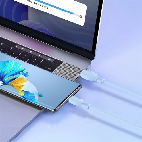 Kabel Baseus Pudding USB-A / USB-C 100W 2m niebieski