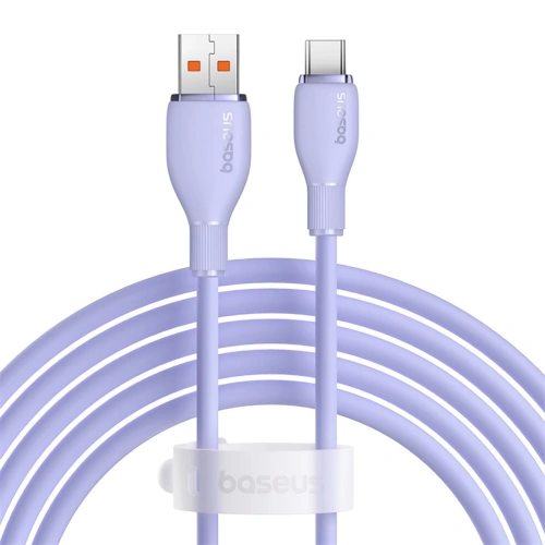 Kabel Baseus Pudding USB-A / USB-C 100W 2m fioletowy