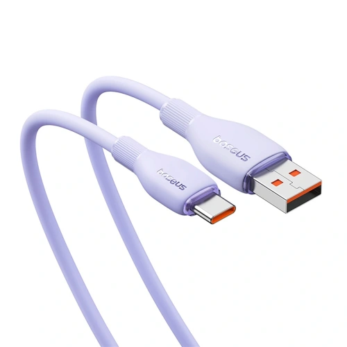Kabel Baseus Pudding USB-A / USB-C 100W 2m fioletowy