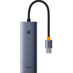 HUB Baseus UltraJoy USB-A / 3xUSB-A 3.0, RJ45 szary