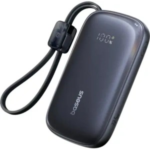 Powerbank Baseus EnerFill FC21 QPow3 Ultra 10000mAh 22.5W z wyświetlaczem i odłączanym kablem czarny
