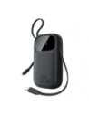 Powerbank Baseus EnerFill FC31 20000mAh 22.5W z wyświetlaczem cyfrowym i dwoma wbudowanymi kablami USB-C, Lightning czarny