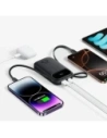 Powerbank Baseus EnerFill FC31 20000mAh 22.5W z wyświetlaczem cyfrowym i dwoma wbudowanymi kablami USB-C, Lightning czarny