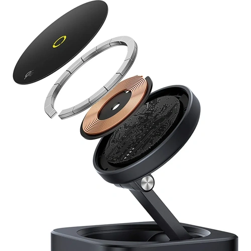 HUB Baseus MagPro Series II USB-C / ładowarka kompatybilna z MagSafe 15W, HDMI, USB-A, USB-C, SD/TF czarny