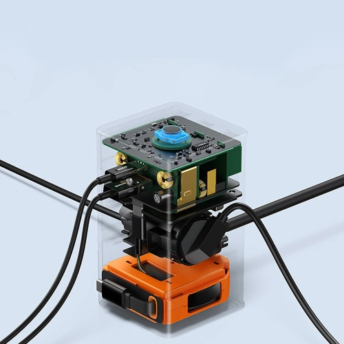 Stacja ładująca Baseus PowerCombo 65W 1.5m 2xAC, USB-A, USB-C + kabel USB-C czarna