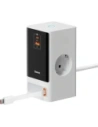 Stacja ładująca Baseus PowerCombo 65W 1.5m 2xAC, USB-A, USB-C + kabel USB-C biała