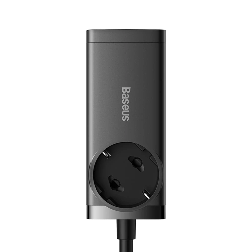 Stacja ładująca Baseus GaN3 Pro 65W AC + 2xUSB-C + 2xUSB-A z kablem Baseus Xiaobai USB-C / USB-C 100W 1m czarna
