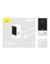 Stacja ładująca Baseus PowerCombo 65W 1.5m 2xAC, USB-A, USB-C + kabel USB-C biała