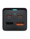 Stacja ładująca Baseus GaN3 Pro 65W AC + 2xUSB-C + 2xUSB-A z kablem Baseus Xiaobai USB-C / USB-C 100W 1m czarna