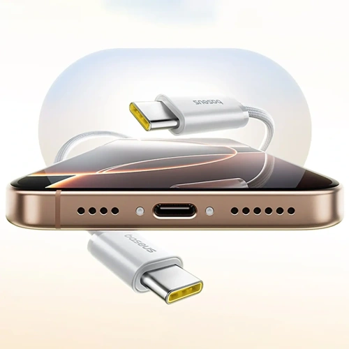Kabel magnetyczny Baseus Dynamic 4 Pro 100W USB-C / USB-C 1m biały