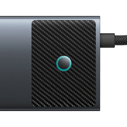 HUB Baseus Metal Gleam II USB-C / HDMI 4K@120Hz, HDMI 4K@60Hz, USB-A 3.2 10Gbps, USB-C 3.2 10Gbps, 2xUSB-A 2.0 480Mbps, USB-C PD 100W, RJ45 1000Mbps, SD/TF szary