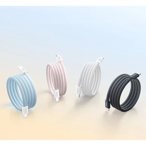 Kabel magnetyczny Baseus Dynamic 4 Pro 100W USB-C / USB-C 1m biały