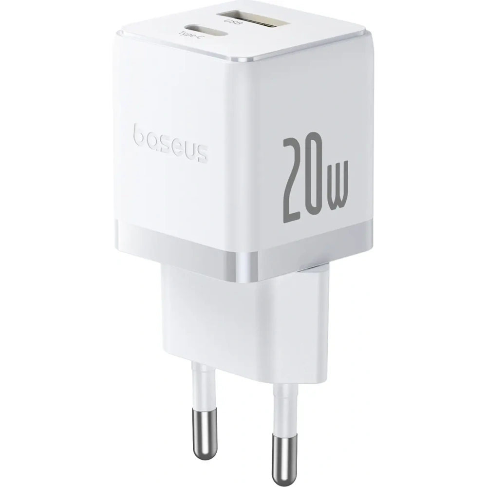 Ładowarka sieciowa Baseus Palm 20W USB-A, USB-C biała