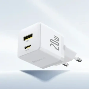 Ładowarka sieciowa Baseus Palm 20W USB-A, USB-C biała