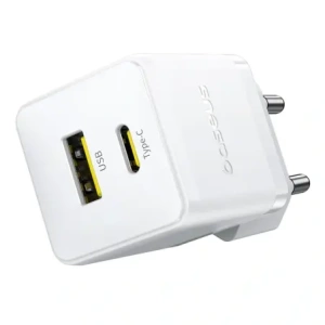 Ładowarka sieciowa Baseus Palm 30W USB-A, USB-C biała