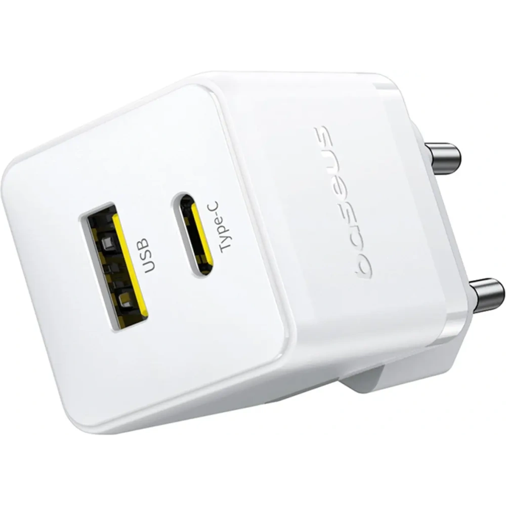 Ładowarka sieciowa Baseus Palm 30W USB-A, USB-C biała