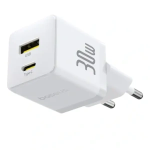Ładowarka sieciowa Baseus Palm 30W USB-A, USB-C biała