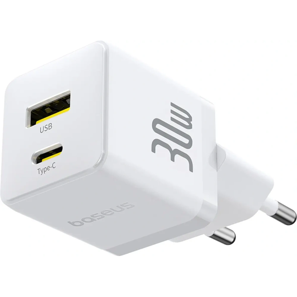 Ładowarka sieciowa Baseus Palm 30W USB-A, USB-C biała