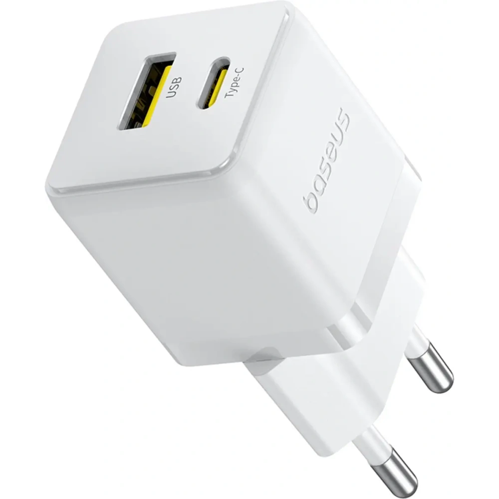 Ładowarka sieciowa Baseus Palm 30W USB-A, USB-C biała