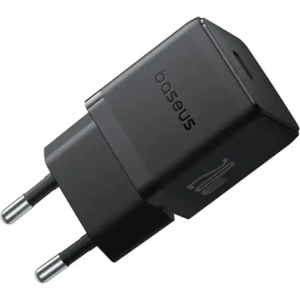 Ładowarka sieciowa Baseus Palm 1C 20W z kablem Baseus Mini White USB-C 60W 20V/3A 1m czarna