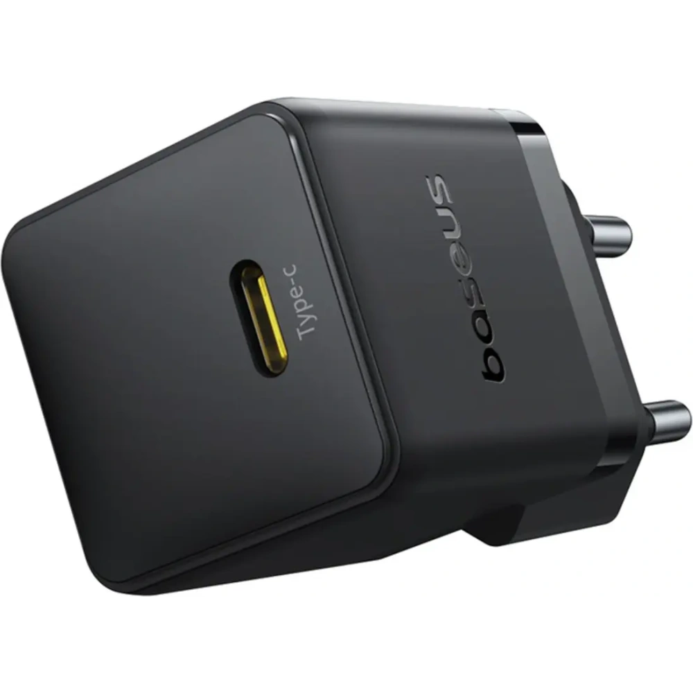 Ładowarka sieciowa Baseus Palm 1C 20W z kablem Baseus Mini White USB-C 60W 20V/3A 1m czarna