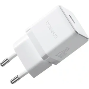 Ładowarka sieciowa Baseus Palm 1C 20W z kablem Baseus Mini White USB-C 60W 20V/3A 1m biała