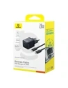 Ładowarka sieciowa Baseus Palm 1C 20W z kablem Baseus Mini White USB-C 60W 20V/3A 1m czarna