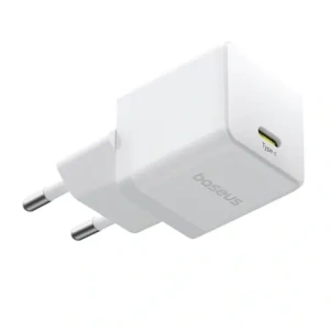 Ładowarka sieciowa Baseus Palm 1C 20W z kablem Baseus Mini White USB-C 60W 20V/3A 1m biała